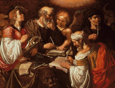 The Four Evangelists and their symbols by Pieter Lastman